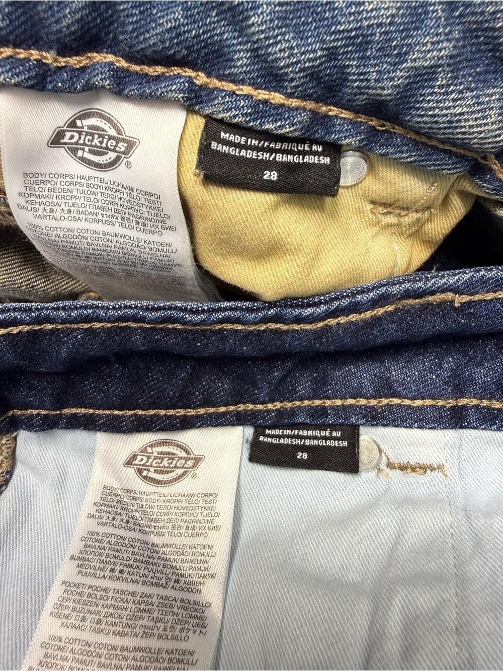 Lot Of 2 Dickies Carpenter Shorts Mid Waist Loose Fit Women’s Size W28 NWT - Picture 15 of 16
